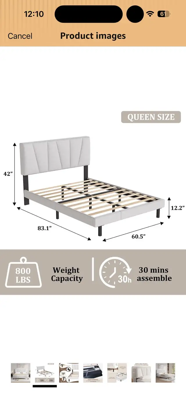 Bed frame (want gone asap) in Beds & Mattresses in Strathcona County - Image 2