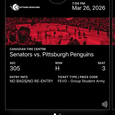 Senators vs Pittsburgh , View more