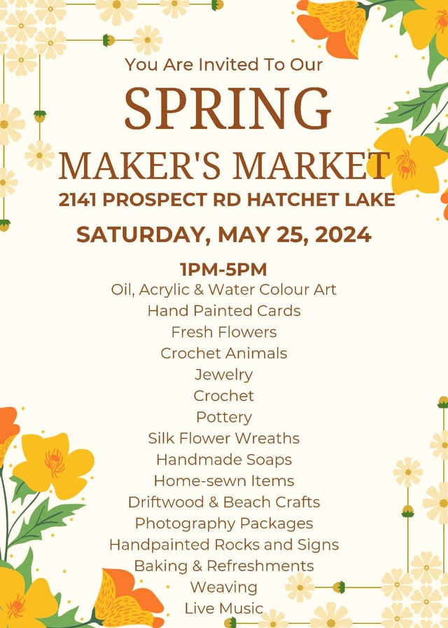 Spring makers Market. Save the date  in Artists & Musicians in City of Halifax