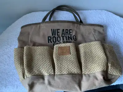 Garden tool belt and tote bag with pockets, View more