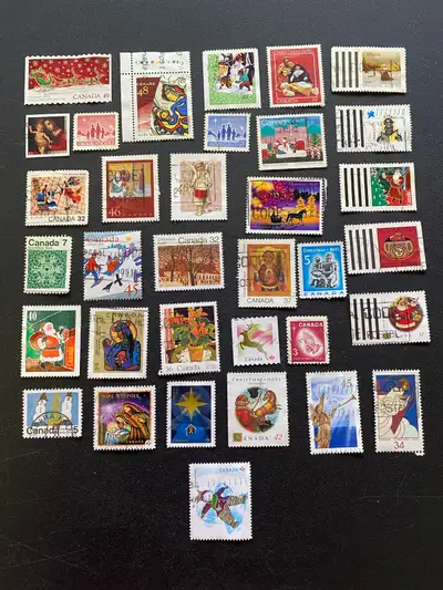 34 Canadian Christmas Postage Stamps, View more