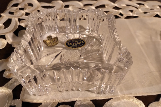 Bohemia Crystal square ashtray, can be used as a candy/dip dish in Arts & Collectibles in Ottawa