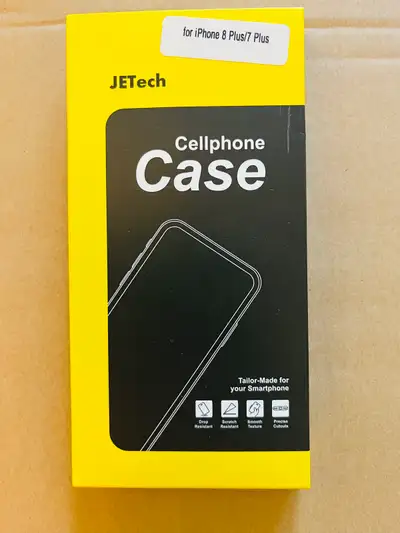NEW / UNUSED JETech Silicone Case for iPhone 8 Plus/7 Plus, Black . Silky Soft Touch, Shockproof Pro...