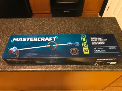 Mastercraft 20V Cordless Brushless Grass String Trimmer $115 Pickup in Regina or White City. - Brand...