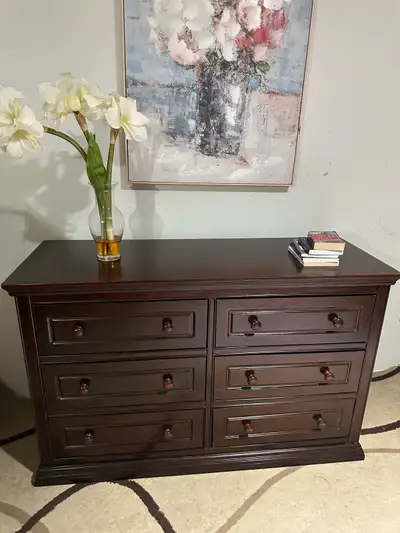 Wood Dresser with 6 Drawers, View more