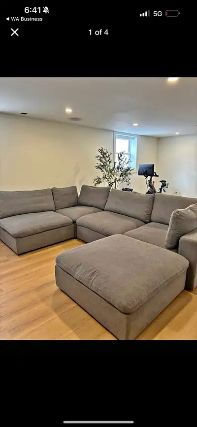 Premium Cloud XL Plush Modular Sectional L Shape Reversible 5 Pi, View more