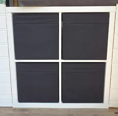 KALLAX shelf with bins , View more