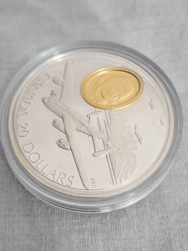 1990 $20 Aviation Series: Avro Lancaster - Sterling Silver Coin  in Arts & Collectibles in City of Toronto - Image 4