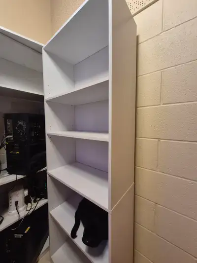 !FREE! 2 White Tall Bookshelves !Free!, View more
