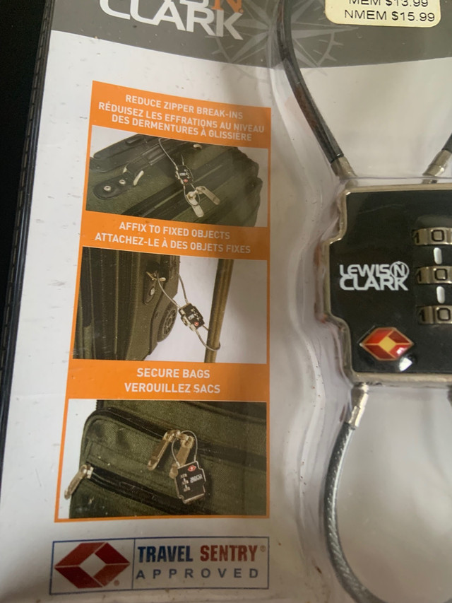 NEW IN PACKAGE ‘ LEWIS CLARK ‘ LOCKDOWN TRIPLE SECURITY LOCK ! in General Electronics in Mississauga / Peel Region - Image 4