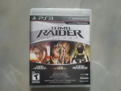 Tomb Raider Trilogy for PS3 Has 3 games on it: Tomb Raider Legend Tomb Raider Anniversary Tomb Raide...