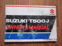 1972 Suzuki T500J Owners Manual