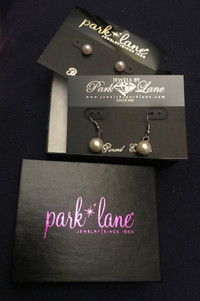 Pearl and pearl drop earrings NIB