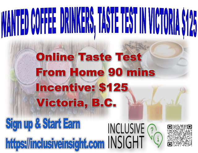 WANTED COFFEE LOVERS AT HOME PAID ONLINE STUDY $125 VICTORIA B in Other in Victoria