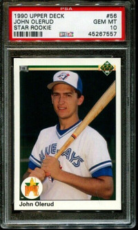 JOHN OLERUD …. 1990 Upper Deck …. ROOKIE CARD …. PSA Gem Mint 10