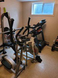 Treadmill stationary bike and elliptical combo!