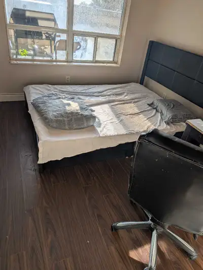 A private room in sq1 luxurious 2 bedroom condo at 3888 duke of york. Shared bathroom with a. Male....