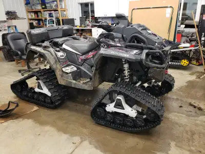 These tracks enable your ATV to go almost anywhere – muskeg, deep snow, climbing. The tracks have ha...