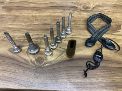 Trumpet mouthpiece + Clarinet Mouthpiece + Saxophone Neckstrap, View more