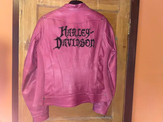 Womens' Harley Davidson 'Pinky Tuscadero' Leather Jacket - Pink in Women's - Tops & Outerwear in Mississauga / Peel Region - Image 3