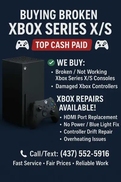 Buying Broken Xbox Series X/S, View more