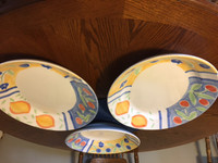 REDUCED PRICE! SERVING DISHES 2 OVAL AND 1 ROUND PLATTERS