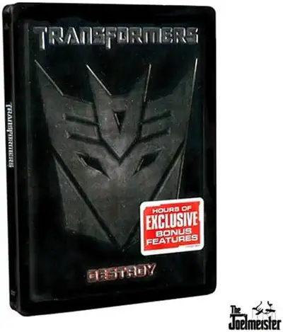 Transformers Destroy 2 DVD set in Steelbook Tin Like New. Disc 1 - Feature Film, Disc 2 Special Feat...