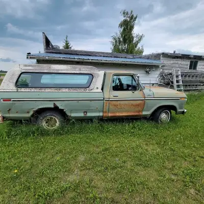 Has a 460 for a motor, dual gas tanks, 2 wheel drive. Had plans to fix it up and use as a hunting tr...