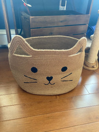 Cat themed basket 