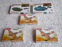 Collection of Vintage Military Planes and Tanks--Never Opened