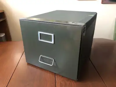 Cardboard Metal Vintage Single File Box Drawer Office Organizer, View more