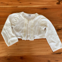 18 Months - Carter’s Cream Bolero Sweater With Ruffle Detail
