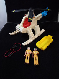 Vintage 1975 Fisher Price Adventure People #305 Rescue Copter