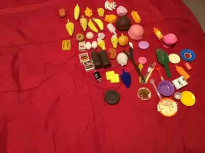Variety of play food and play dishes All for $10