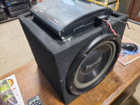 PIONEER SUBWOOFER,  WITH ENCLOSER AND AMP