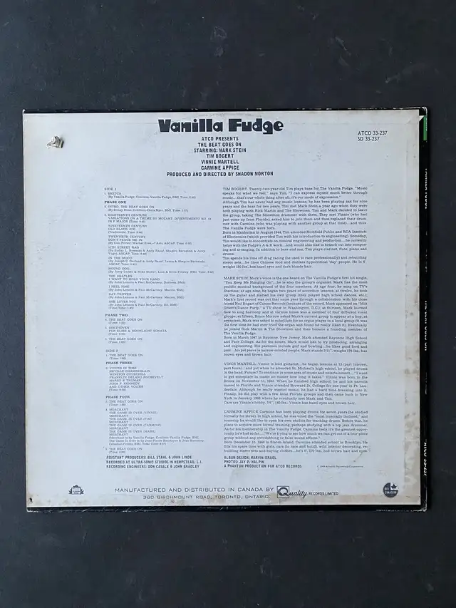 VANILLA FUDGE: The Beat Goes On LP (1968) in Arts & Collectibles in City of Toronto - Image 3