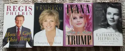 Assorted hardcover biographies, View more