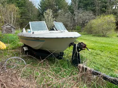 1970’s, 17ft. Chrysler cutter, outboard and trailer