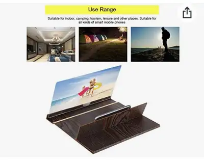 12'' Screen Magnifier Smartphone Magnifying Glass, Anti-Radiation Enlarger Screen for Mobile Phone,...
