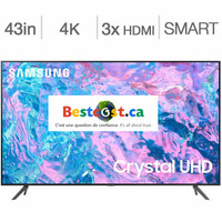 Télévision LED 43'' UN43CU7000 4K UHD HDR Smart Wi-Fi Samsung