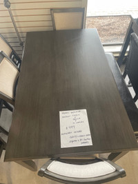 Walker table with Bench and 4 Chairs for $999