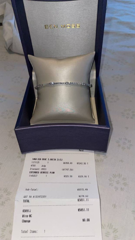 Authentic Ben Moss 3 TCW Mined Diamond Bracelet in Jewellery & Watches in City of Toronto - Image 2