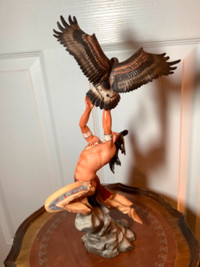 1988 “Eagleman” Bisque Porcelain Sculpture by Robert F. Murphy