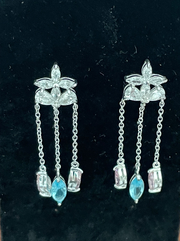 Bouclés d'oreilles en argent/Sterling silver 925 earrings dans Bijoux et montres  à Ouest de l’Île