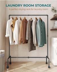 New OROPY Rolling Garment Rack, Clothes Rack on Wheels