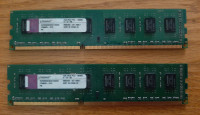 2x KINGSTON 2GB DDR3 RAM