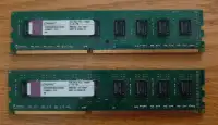 2x KINGSTON 2GB DDR3 RAM