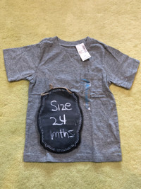 Brand new Children's Place Boys Grey T shirt  - NWT 24 mths