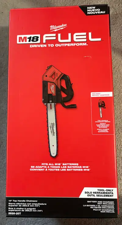 New Milwaukee M18 FUEL 14 in. Top Handle Chainsaw, View more