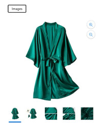 Green satin robes 